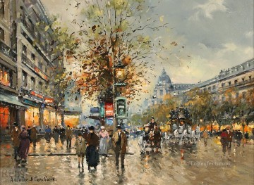 Landscapes Painting - AB les grands boulevards Parisian